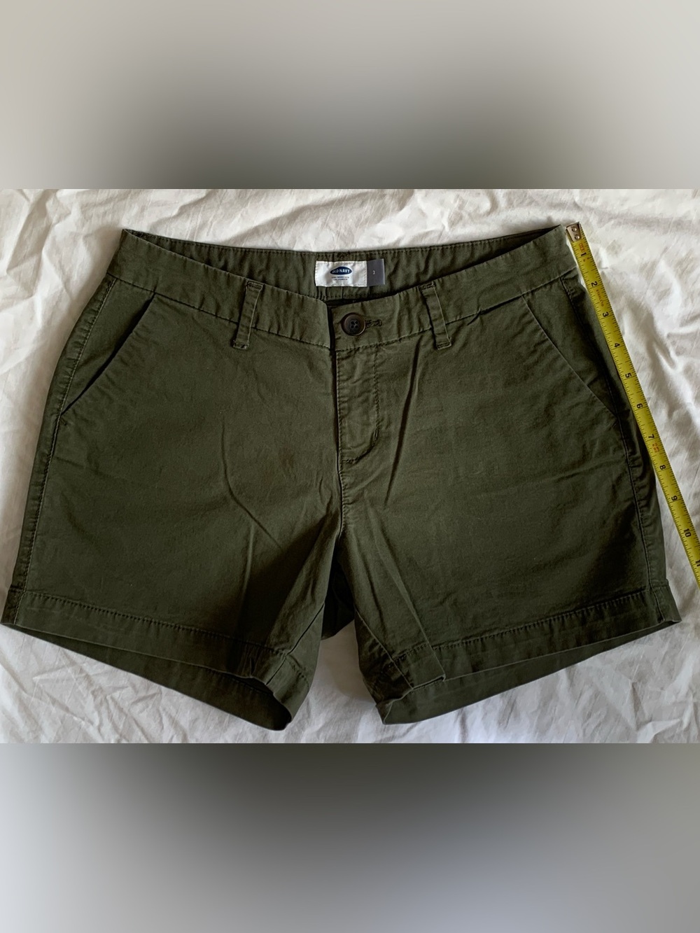 Old Navy - Women's Olive Green Cotton Shorts